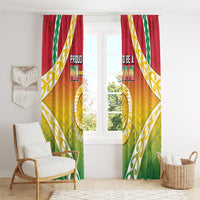 Vanuatu Window Curtain Proud To Be A Ni-Van With Tribal Pattern LT05 - Polynesian Pride