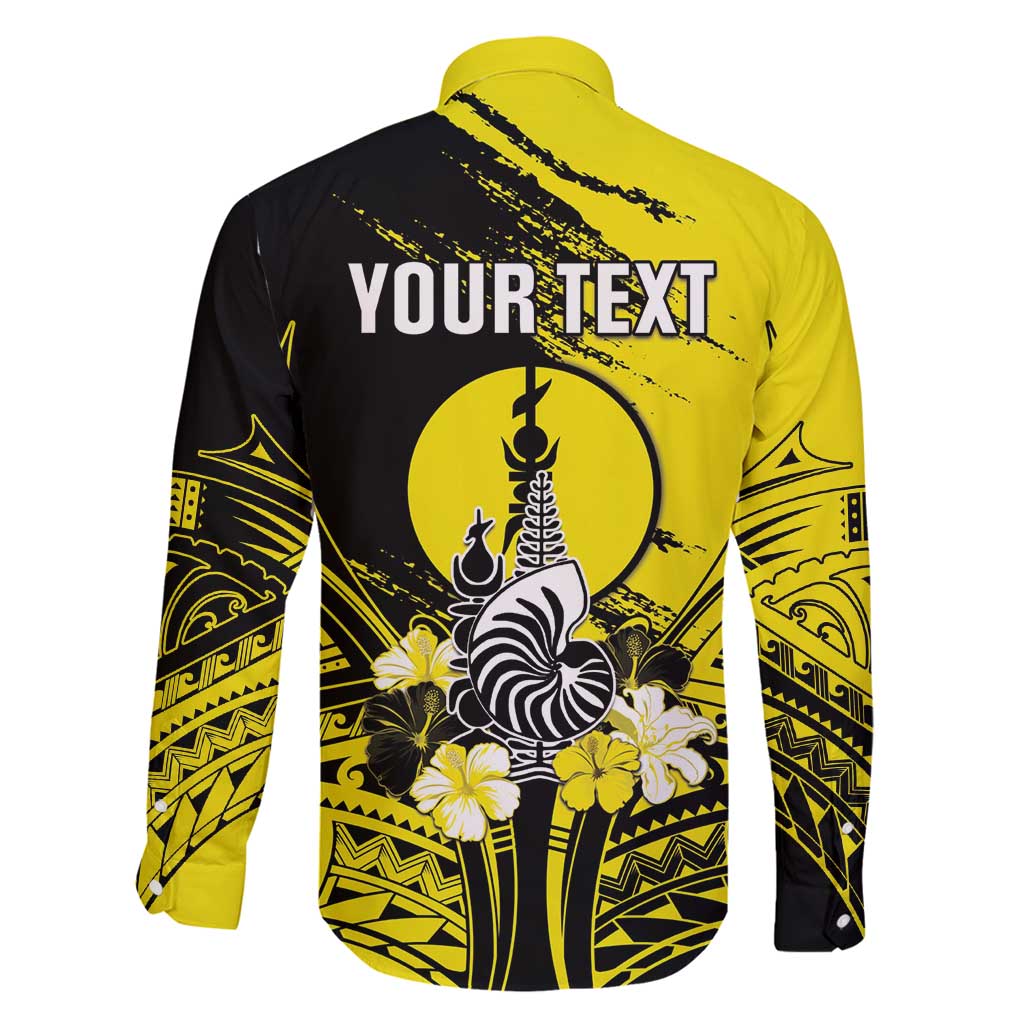 Personalised New Caledonia Day Family Matching Tank Maxi Dress and Hawaiian Shirt Kanaky Flag Coat Of Arms Polynesian Pattern