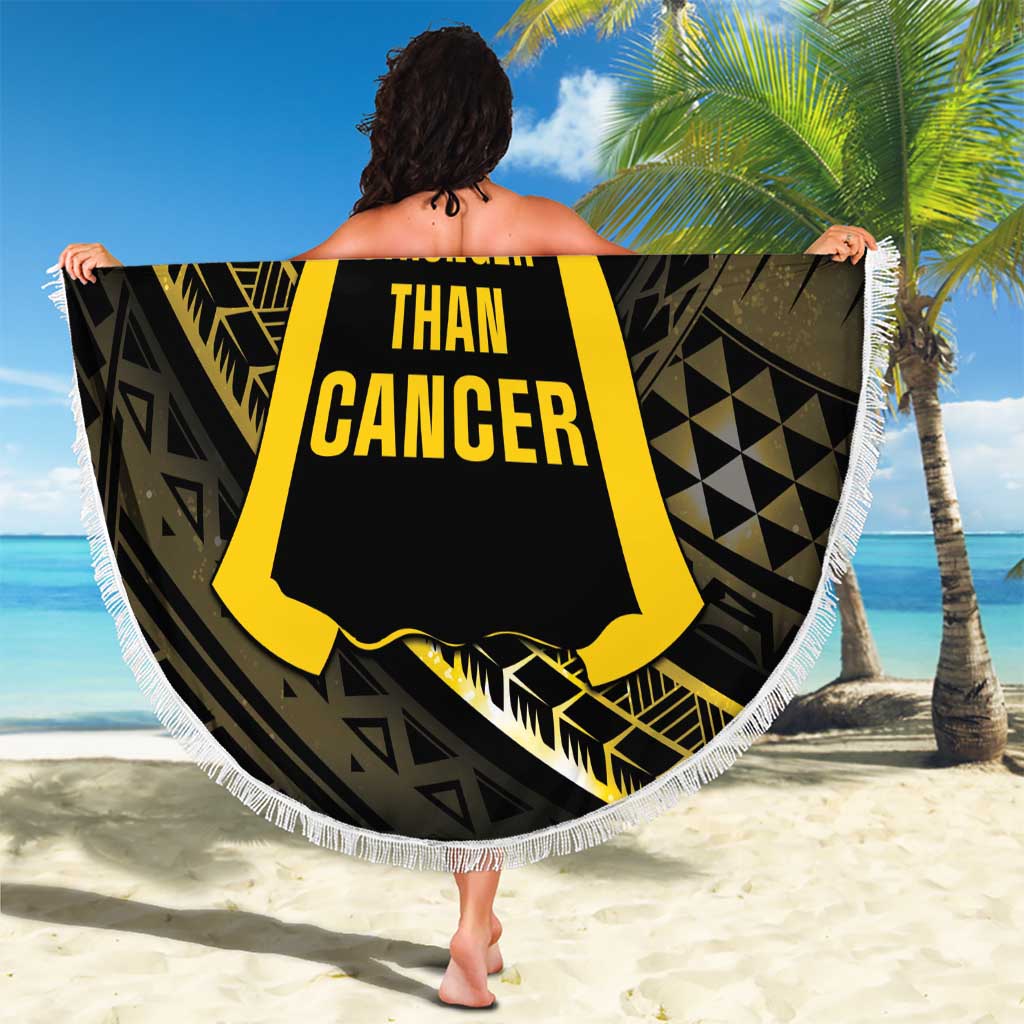 Polynesia Childhood Cancer Awareness Beach Blanket You Are Stronger Than Cancer LT05 - Polynesian Pride