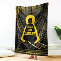 Polynesia Childhood Cancer Awareness Blanket You Are Stronger Than Cancer LT05 - Polynesian Pride