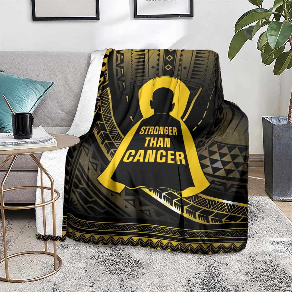 Polynesia Childhood Cancer Awareness Blanket You Are Stronger Than Cancer LT05 - Polynesian Pride