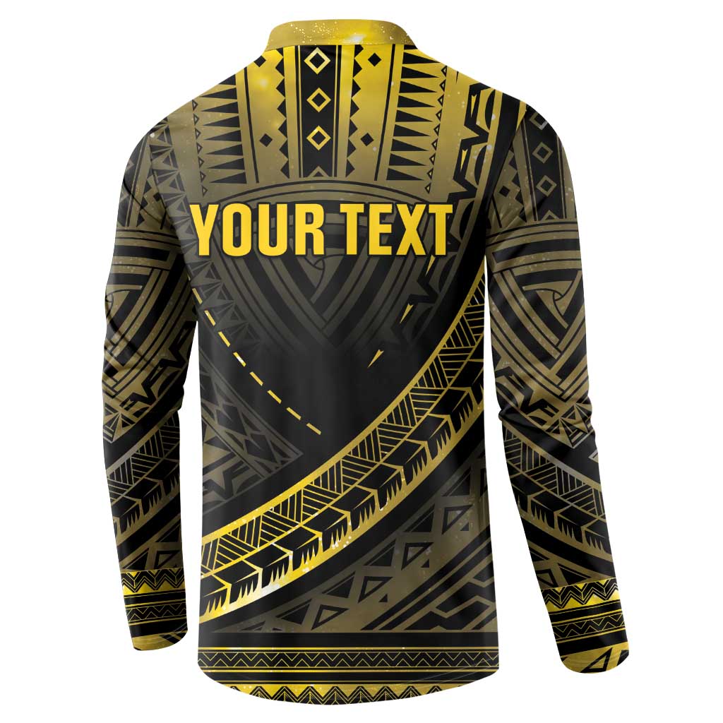 Personalised Polynesia Childhood Cancer Awareness Button Sweatshirt You Are Stronger Than Cancer LT05 - Polynesian Pride