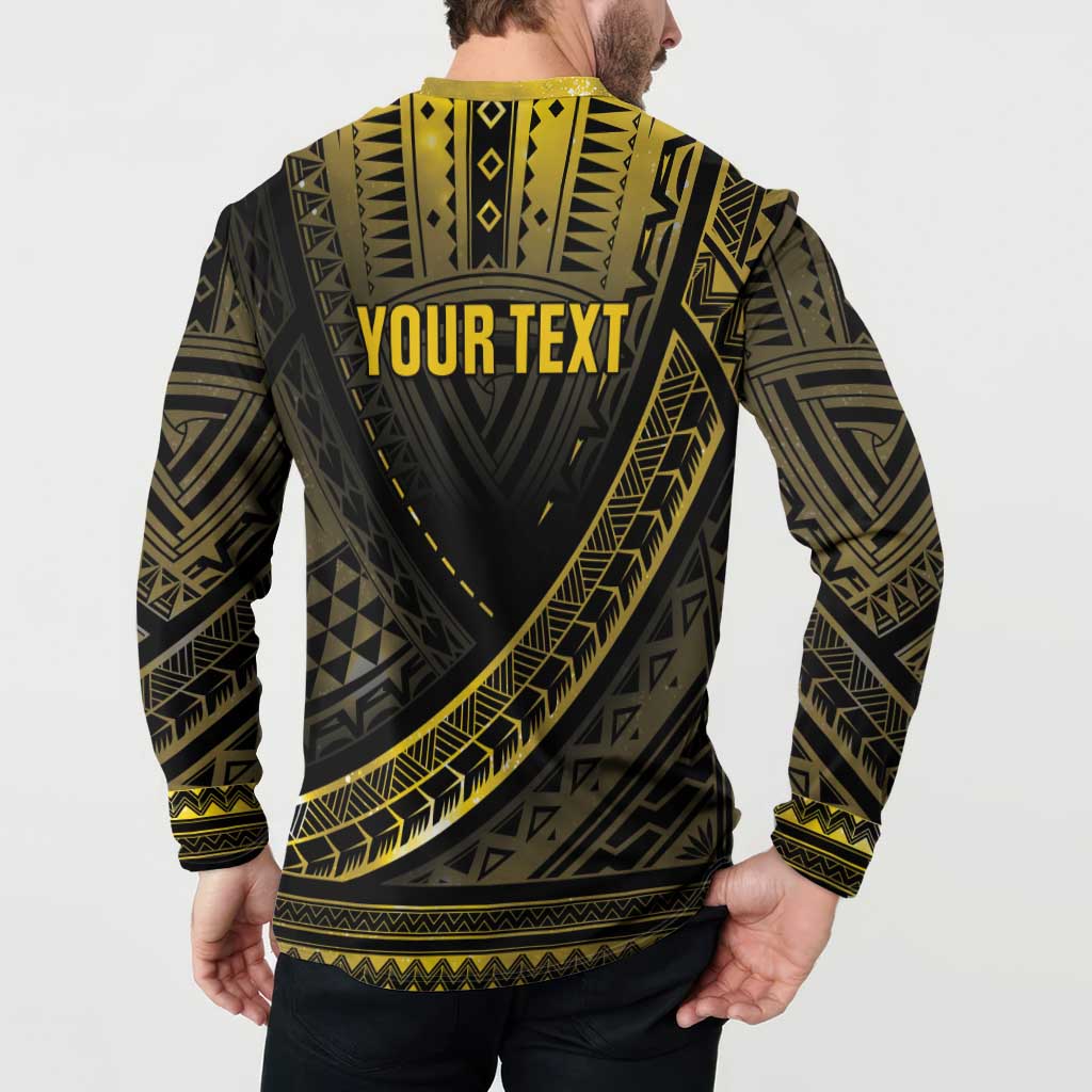 Personalised Polynesia Childhood Cancer Awareness Button Sweatshirt You Are Stronger Than Cancer LT05 - Polynesian Pride