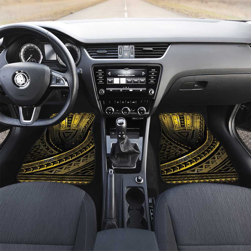 Polynesia Childhood Cancer Awareness Car Mats You Are Stronger Than Cancer LT05 Set 2pcs - Front Black - Polynesian Pride
