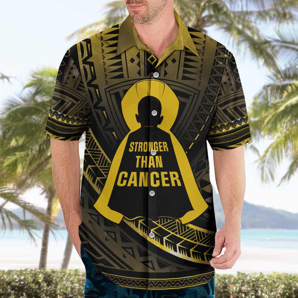 Personalised Polynesia Childhood Cancer Awareness Hawaiian Shirt You Are Stronger Than Cancer LT05 - Polynesian Pride