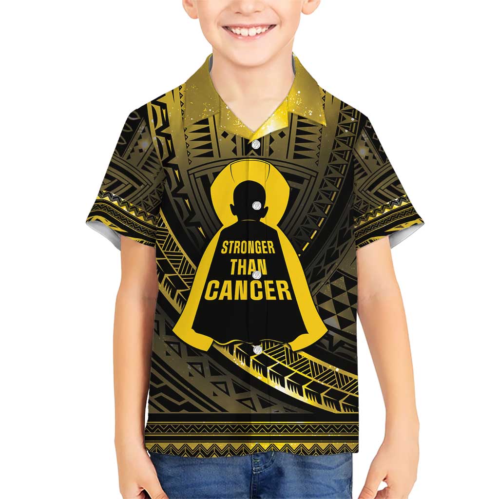 Personalised Polynesia Childhood Cancer Awareness Hawaiian Shirt You Are Stronger Than Cancer LT05 - Polynesian Pride