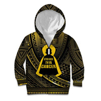 Personalised Polynesia Childhood Cancer Awareness Kid Hoodie You Are Stronger Than Cancer