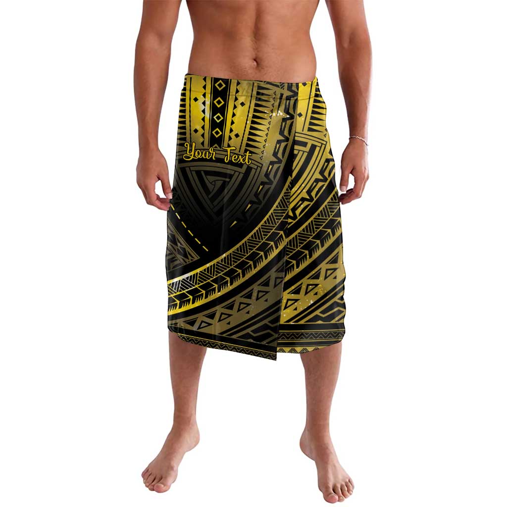 Personalised Polynesia Childhood Cancer Awareness Lavalava You Are Stronger Than Cancer LT05 Black - Polynesian Pride