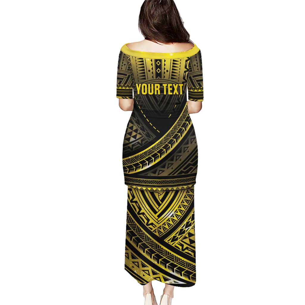 Personalised Polynesia Childhood Cancer Awareness Puletasi You Are Stronger Than Cancer LT05 - Polynesian Pride