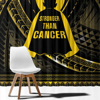 Polynesia Childhood Cancer Awareness Window Curtain You Are Stronger Than Cancer LT05 - Polynesian Pride