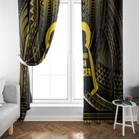 Polynesia Childhood Cancer Awareness Window Curtain You Are Stronger Than Cancer LT05 - Polynesian Pride