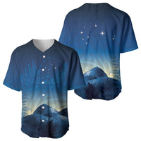 New Zealand Matariki Baseball Jersey Maori Waka With Silver Fern LT05 - Polynesian Pride