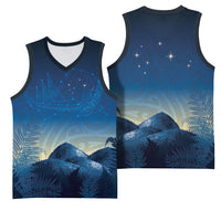 New Zealand Matariki Basketball Jersey Maori Waka With Silver Fern LT05 - Polynesian Pride