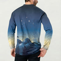 New Zealand Matariki Button Sweatshirt Maori Waka With Silver Fern LT05 - Polynesian Pride