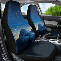 New Zealand Matariki Car Seat Cover Maori Waka With Silver Fern LT05 - Polynesian Pride