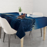 New Zealand Matariki Tablecloth Maori Waka With Silver Fern LT05 - Polynesian Pride