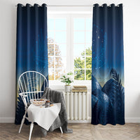 New Zealand Matariki Window Curtain Maori Waka With Silver Fern LT05 - Polynesian Pride