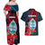 Guam Couples Matching Off Shoulder Maxi Dress and Hawaiian Shirt Latte Stone Mix Bougainvillea Polynesian Pattern LT05 - Polynesian Pride