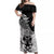 New Zealand Silver Fern Rugby Off Shoulder Maxi Dress World Cup 2023 Go Aotearoa Maori Pattern LT05 Women Black - Polynesian Pride