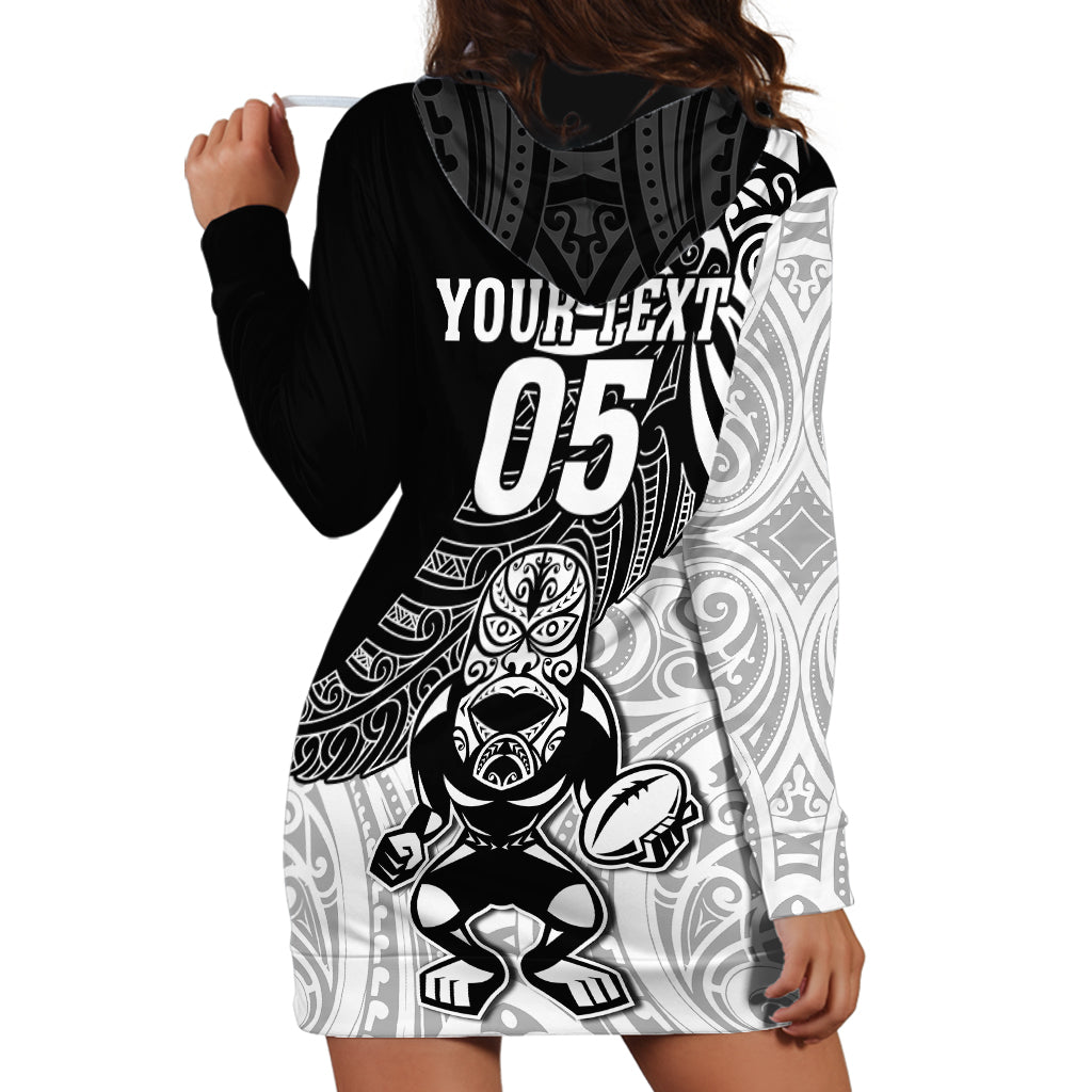 Custom New Zealand Fern Rugby Hoodie Dress World Cup 2023 Go Aotearoa Maori Pattern LT05 - Polynesian Pride