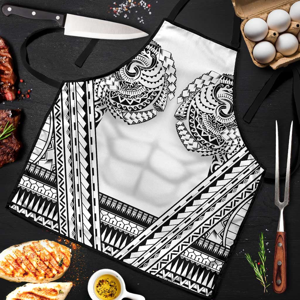 Polynesian Tattoo Inspired Cosplay Costume Apron Tribal Warrior White LT05 White - Polynesian Pride