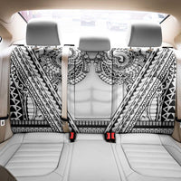 Polynesian Tattoo Inspired Cosplay Costume Back Car Seat Cover Tribal Warrior White - Polynesian Pride