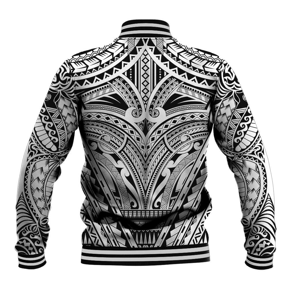 Polynesian Tattoo Inspired Cosplay Costume Baseball Jacket Tribal Warrior White LT05 - Polynesian Pride