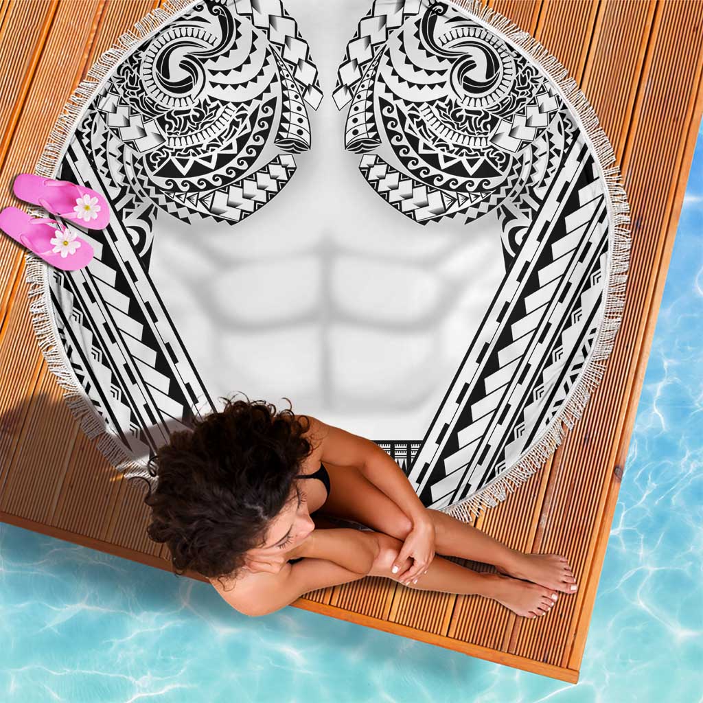 Polynesian Tattoo Inspired Cosplay Costume Beach Blanket Tribal Warrior White LT05 - Polynesian Pride