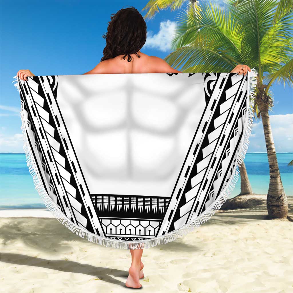 Polynesian Tattoo Inspired Cosplay Costume Beach Blanket Tribal Warrior White LT05 - Polynesian Pride