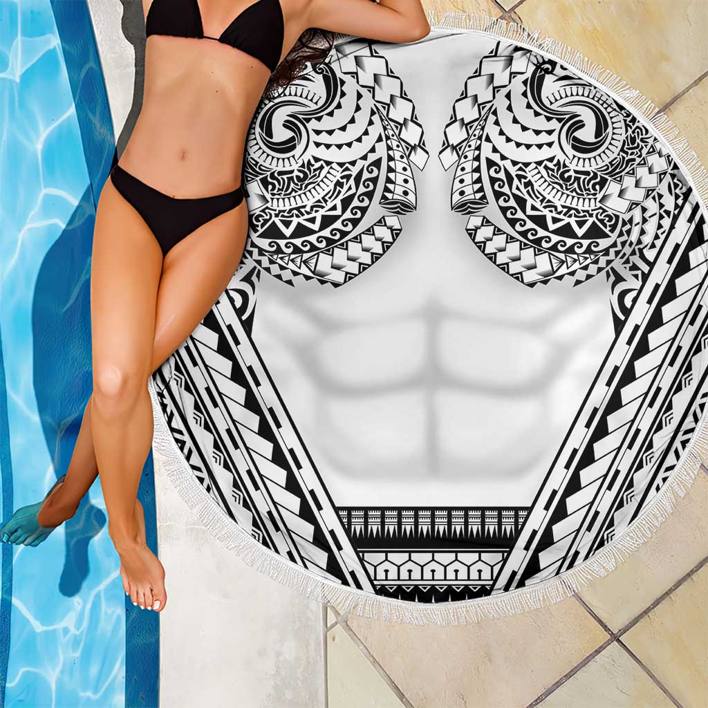 Polynesian Tattoo Inspired Cosplay Costume Beach Blanket Tribal Warrior White LT05 - Polynesian Pride