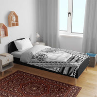 Polynesian Tattoo Inspired Cosplay Costume Bedding Set Tribal Warrior White - Polynesian Pride