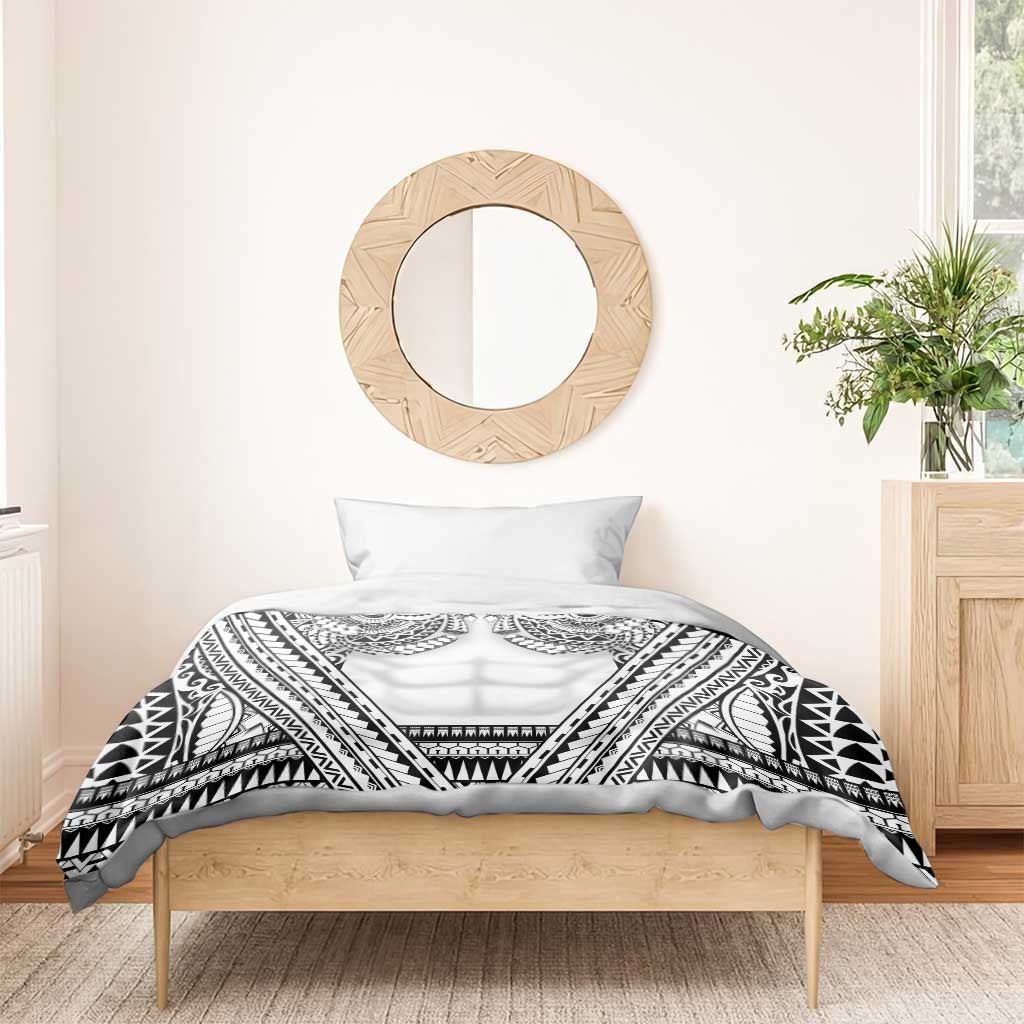 Polynesian Tattoo Inspired Cosplay Costume Bedding Set Tribal Warrior White - Polynesian Pride