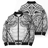 Polynesian Tattoo Inspired Cosplay Costume Bomber Puffer Jacket Tribal Warrior White LT05 - Polynesian Pride