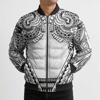 Polynesian Tattoo Inspired Cosplay Costume Bomber Puffer Jacket Tribal Warrior White LT05 - Polynesian Pride