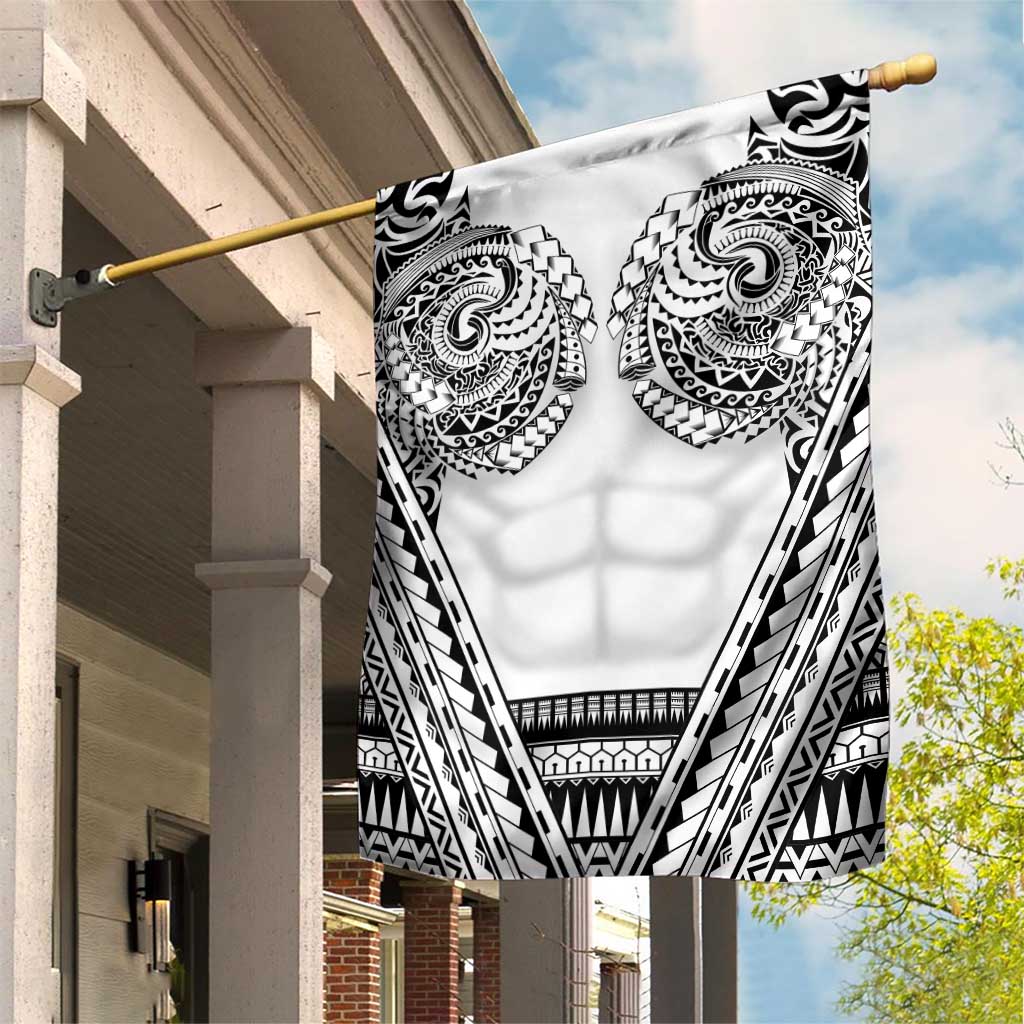 Polynesian Tattoo Inspired Cosplay Costume Garden Flag Tribal Warrior White - Polynesian Pride