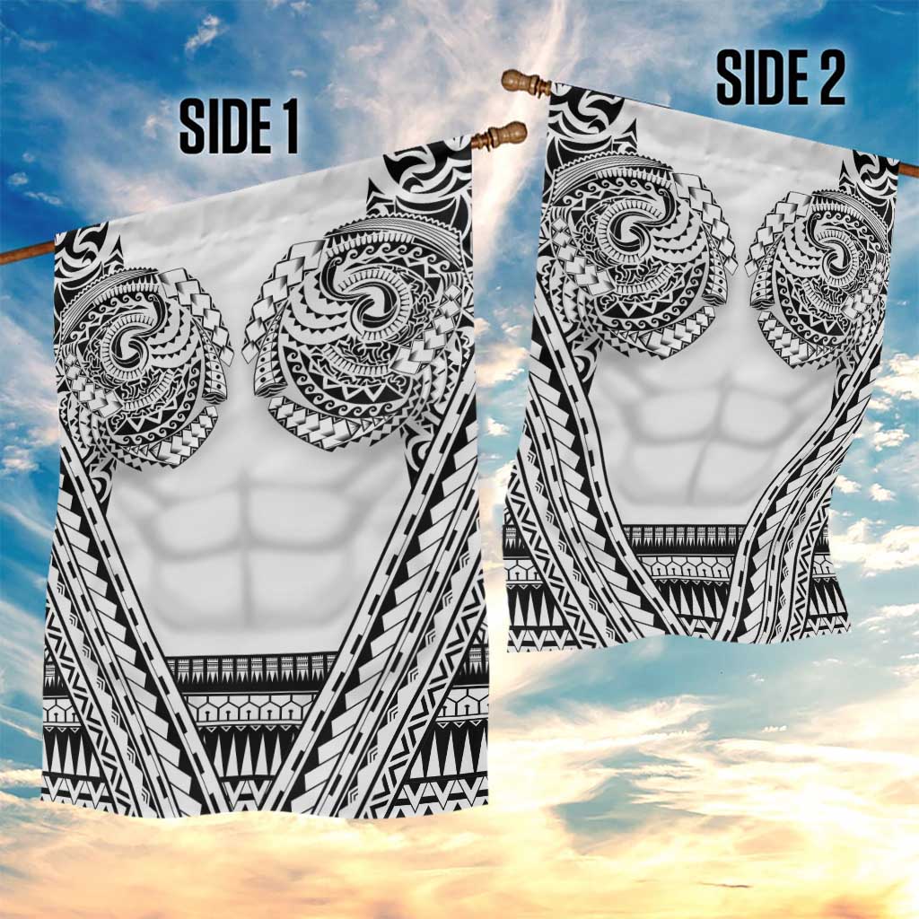 Polynesian Tattoo Inspired Cosplay Costume Garden Flag Tribal Warrior White - Polynesian Pride