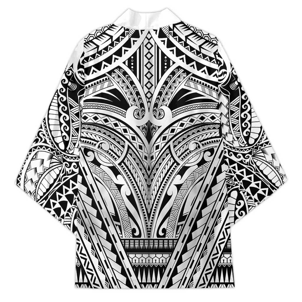 Polynesian Tattoo Inspired Cosplay Costume Kimono Tribal Warrior White LT05 - Polynesian Pride