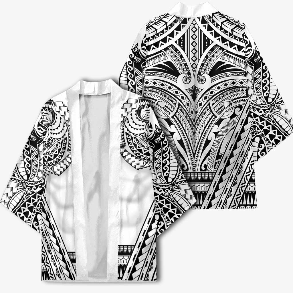 Polynesian Tattoo Inspired Cosplay Costume Kimono Tribal Warrior White LT05 - Polynesian Pride