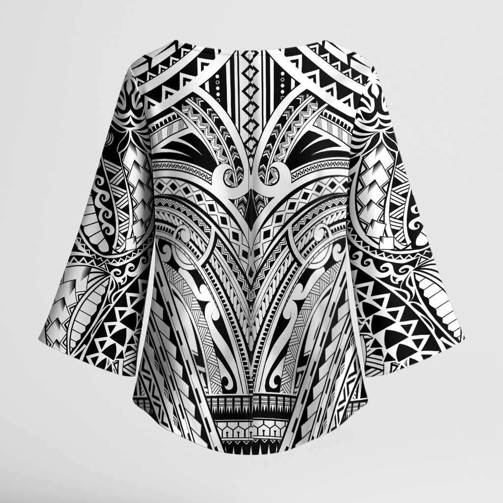Polynesian Tattoo Inspired Cosplay Costume Kimono Sleeve Blouse Tribal Warrior White LT05 - Polynesian Pride