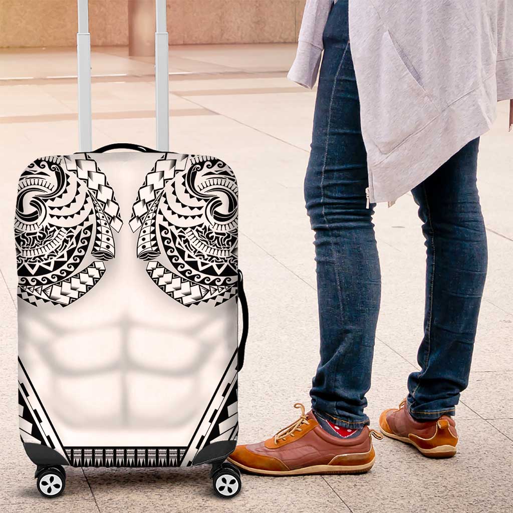 Polynesian Tattoo Inspired Cosplay Costume Luggage Cover Tribal Warrior White - Polynesian Pride