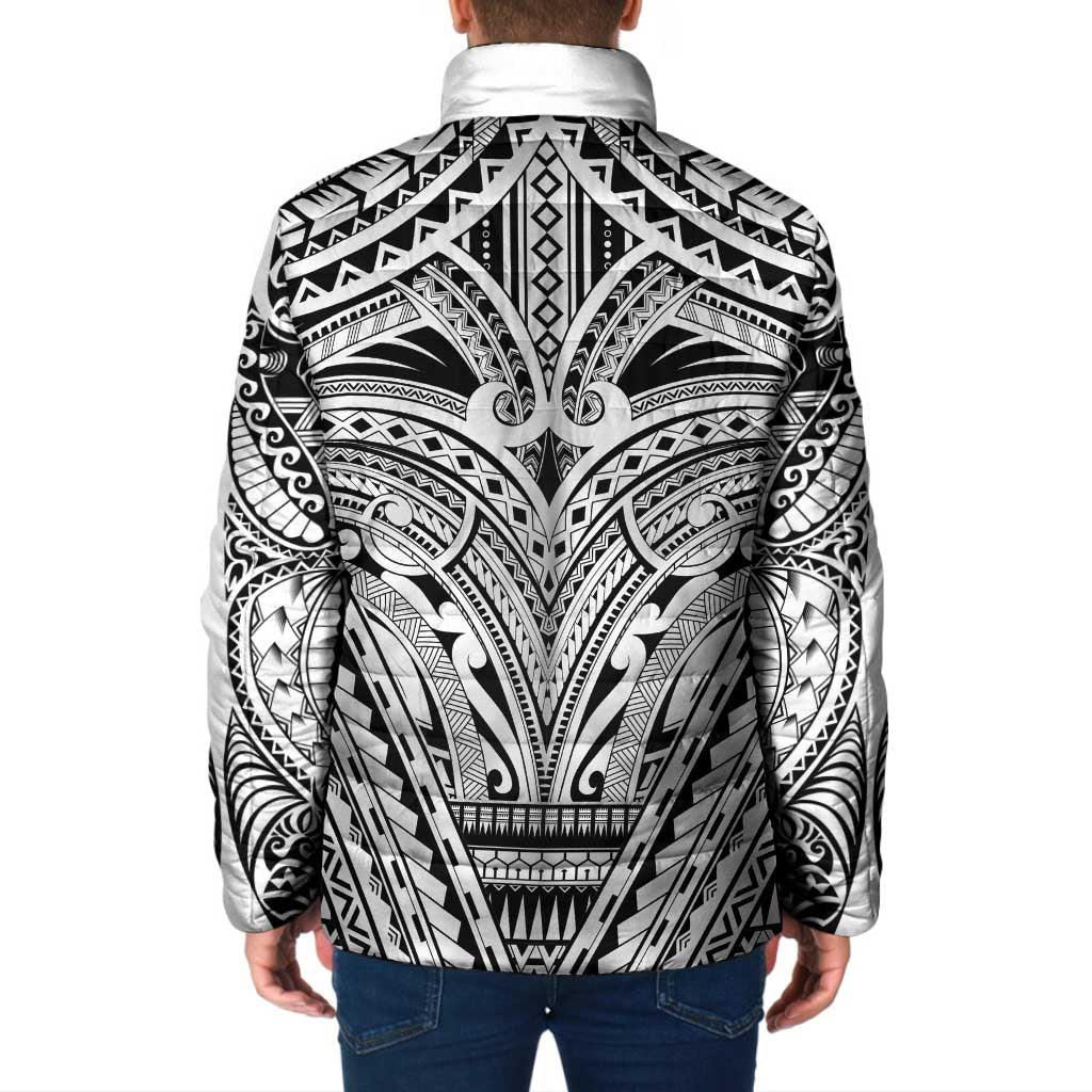 Polynesian Tattoo Inspired Cosplay Costume Padded Jacket Tribal Warrior White LT05 - Polynesian Pride