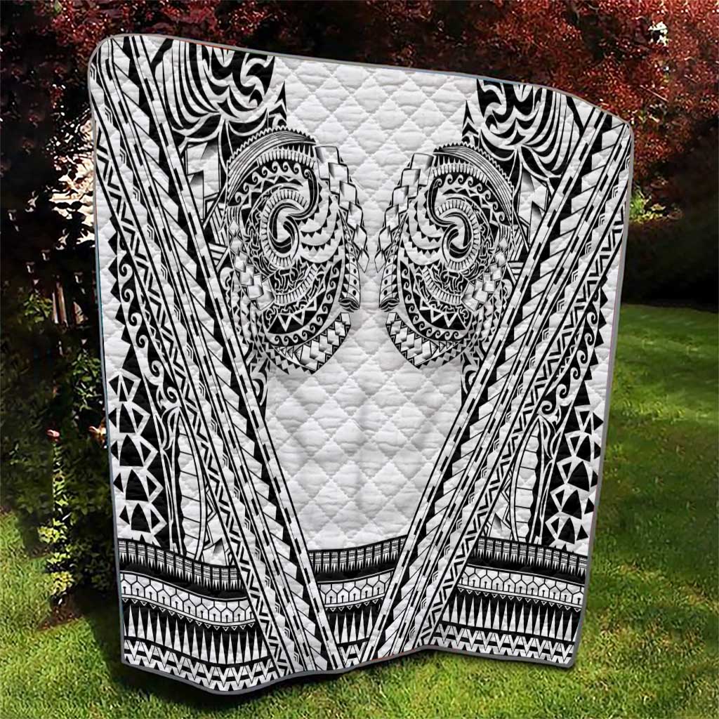 Polynesian Tattoo Inspired Cosplay Costume Quilt Tribal Warrior White - Polynesian Pride