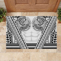 Polynesian Tattoo Inspired Cosplay Costume Rubber Doormat Tribal Warrior White LT05 White - Polynesian Pride