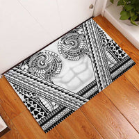 Polynesian Tattoo Inspired Cosplay Costume Rubber Doormat Tribal Warrior White LT05 - Polynesian Pride