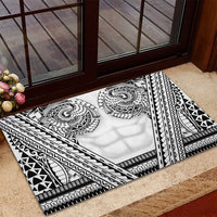 Polynesian Tattoo Inspired Cosplay Costume Rubber Doormat Tribal Warrior White LT05 - Polynesian Pride