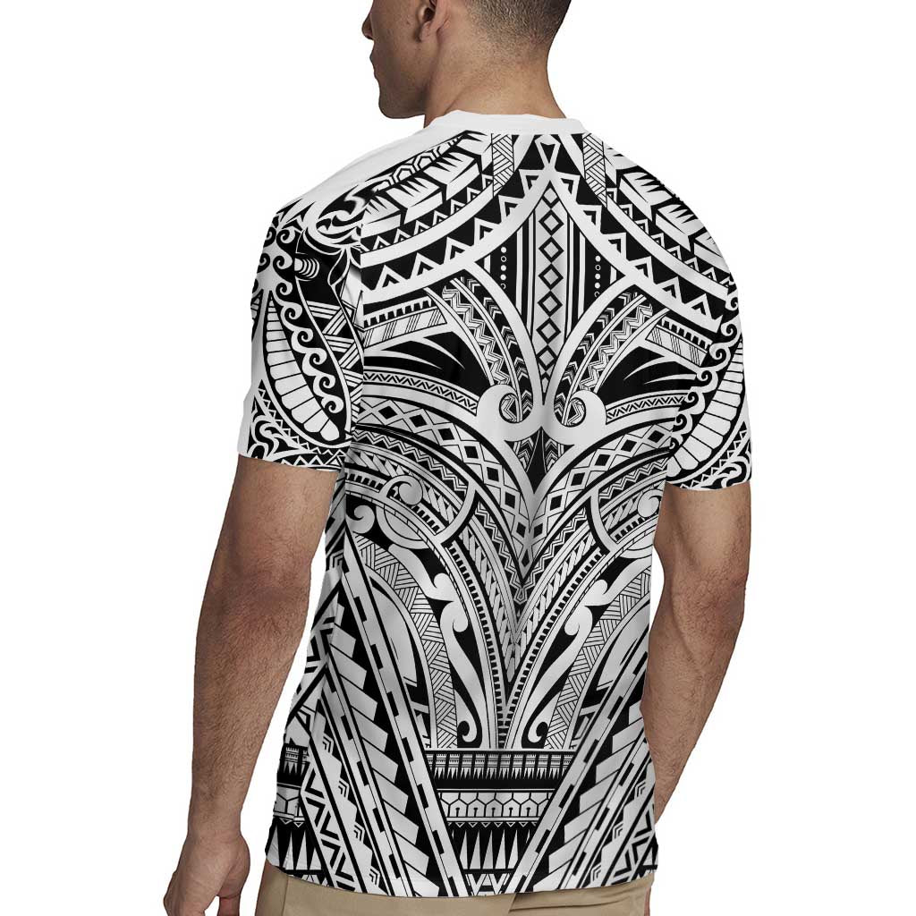 Polynesian Tattoo Inspired Cosplay Costume Rugby Jersey Tribal Warrior White LT05 - Polynesian Pride