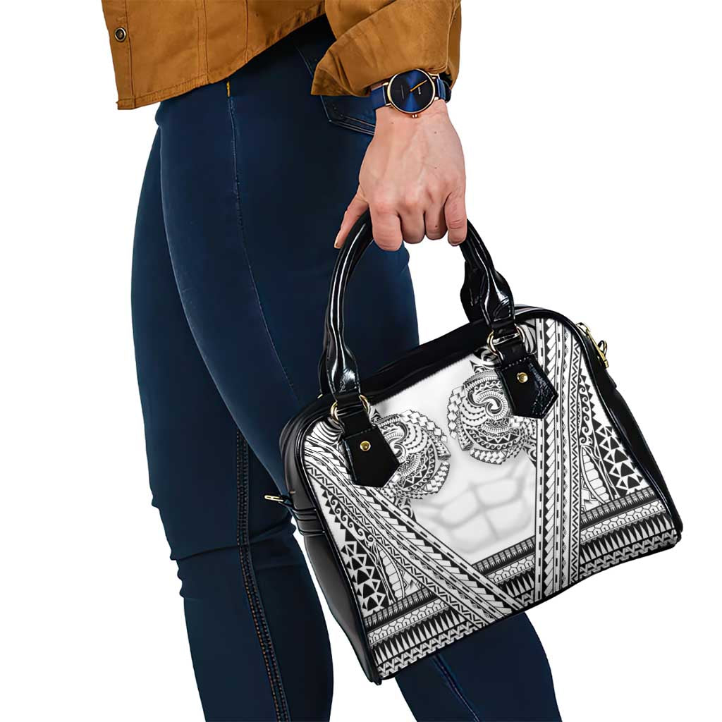 Polynesian Tattoo Inspired Cosplay Costume Shoulder Handbag Tribal Warrior White - Polynesian Pride