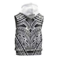 Polynesian Tattoo Inspired Cosplay Costume Sleeveless Hoodie Tribal Warrior White LT05 - Polynesian Pride