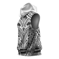 Polynesian Tattoo Inspired Cosplay Costume Sleeveless Hoodie Tribal Warrior White LT05 - Polynesian Pride