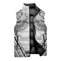 Polynesian Tattoo Inspired Cosplay Costume Sleeveless Puffer Jacket Tribal Warrior White LT05 - Polynesian Pride